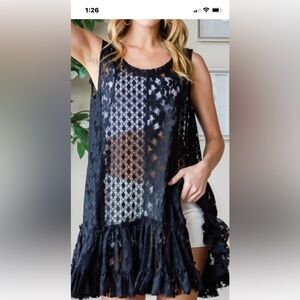 Oli Black Lace Sleeveless Top